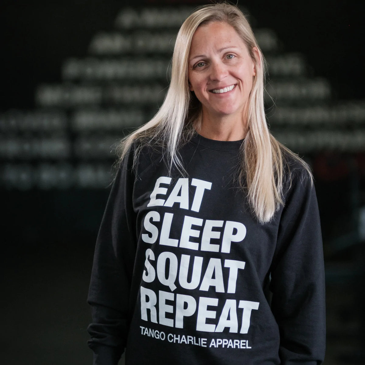 Eat Sleep Squat Repeat Crewneck - Black
