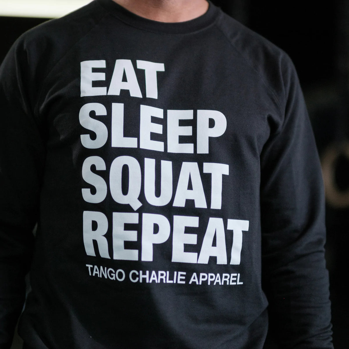 Eat Sleep Squat Repeat Crewneck - Black