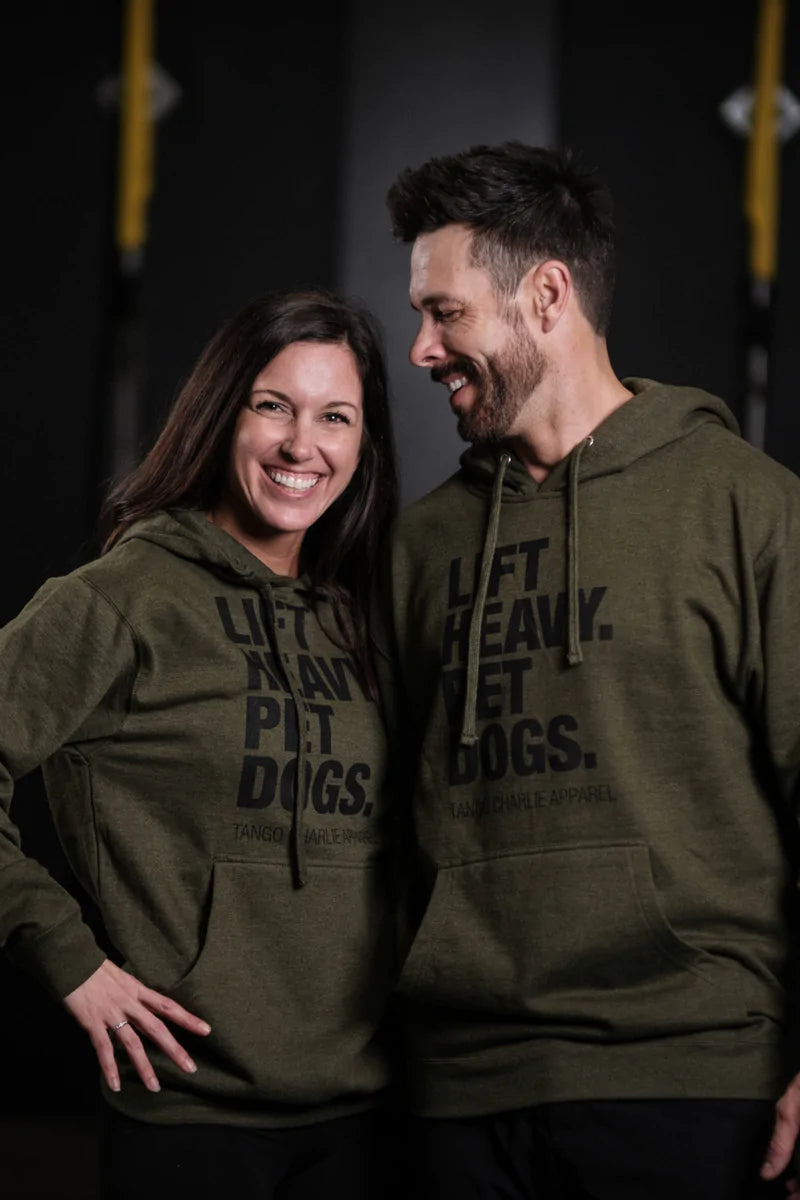 it-dogs スプリングドレスXS Tango Charlie - Lift Heavy, Pet Dogs Green Hoodie | Born United