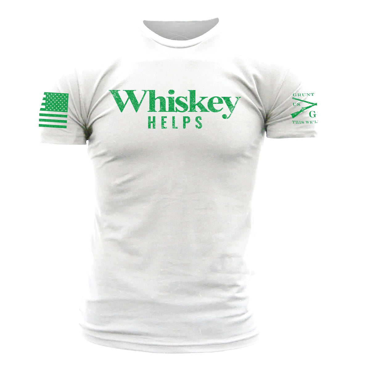 grunt style - whiskey helps t-shirt