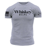 Whiskey Helps - Gray Tee