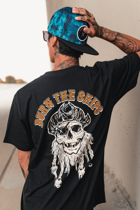 Burn The Ships Gold & White Tee
