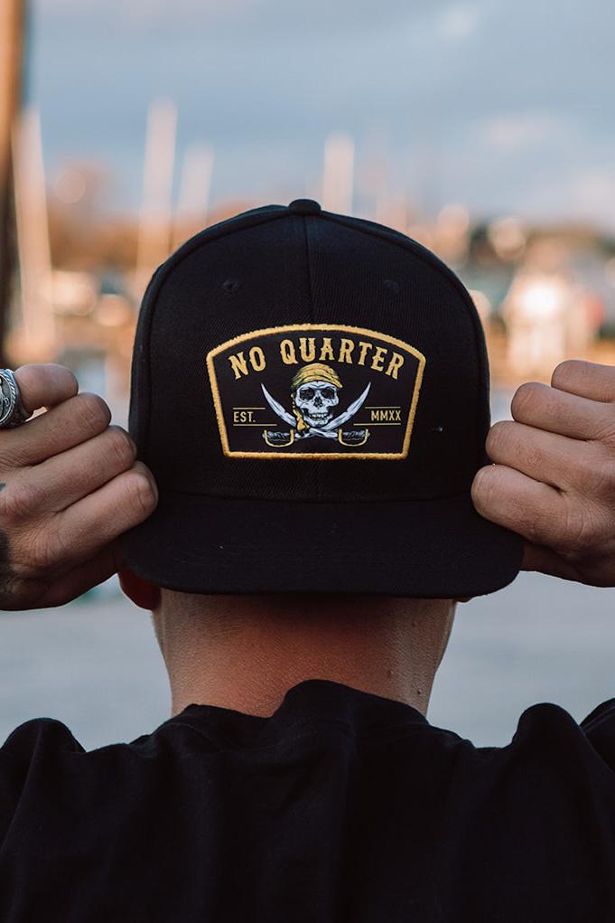 relentless betrayal - no quarter pirate skull snapback hat