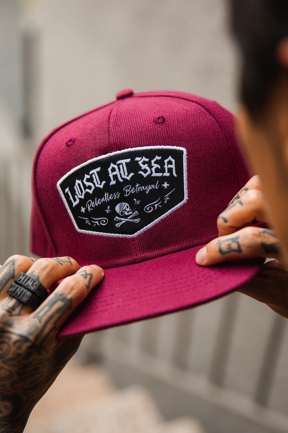 Lost At Sea Snapback - Maroon