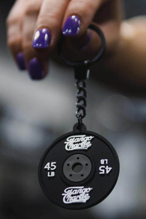 45LB Plate Black Keychain