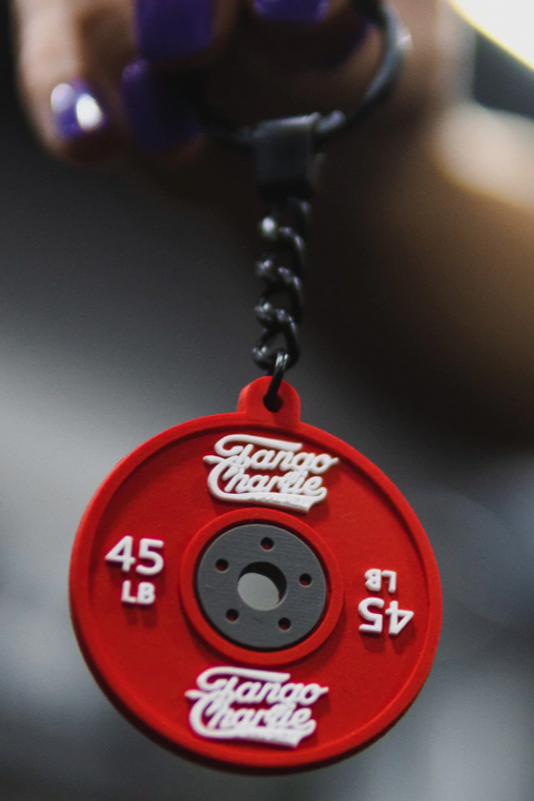 45LB Plate Red Keychain