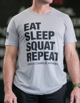 Eat Sleep Squat Repeat Tee