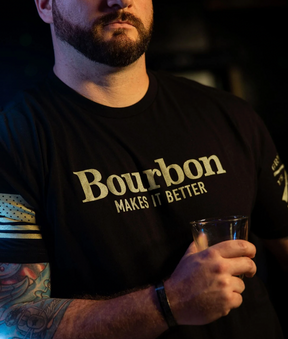 Grunt style  - Bourbon Make it Better T-shirt On model