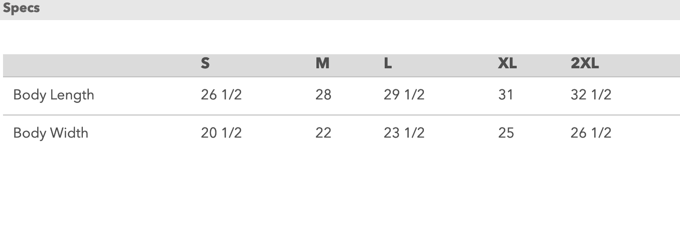 Explore the Tango Charlie Apparels Lift Heavy, Pet Dogs Crewneck size chart. Sizes range from S to 2XL, with body lengths of 26.5 (S) to 32.5 (2XL) and widths from 20.5 (S) to 26.5 (2XL).