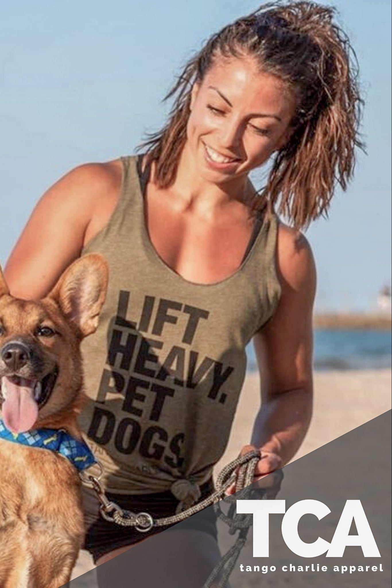 tango charlie - lift heavy pet dogs tank on female