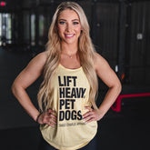 Lift Heavy Pet Dogs Gold Women's Tank