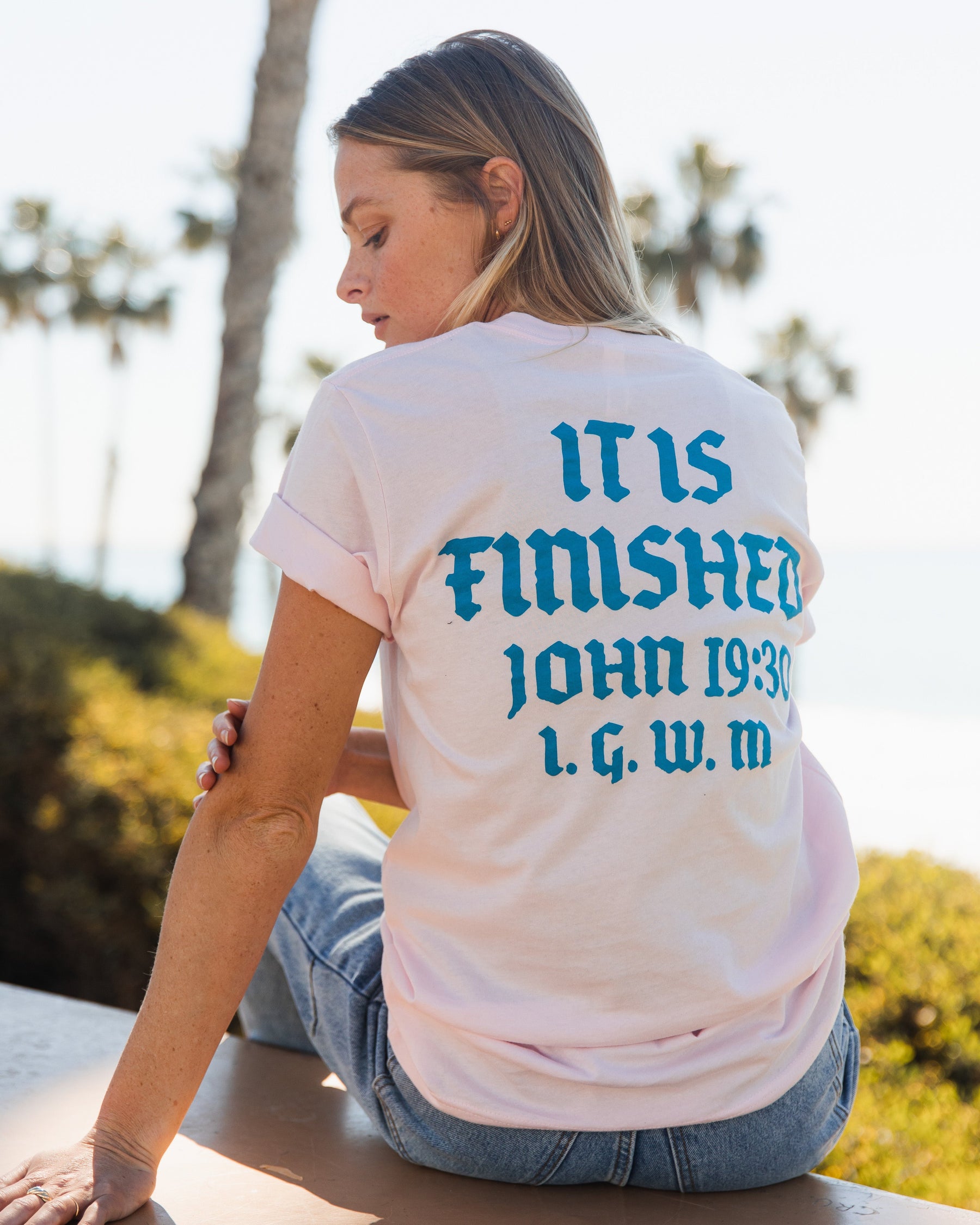 "It Is Finished" Tee - Blush Apparel In God We Must 