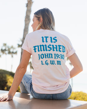 "It Is Finished" Tee - Blush Apparel In God We Must 
